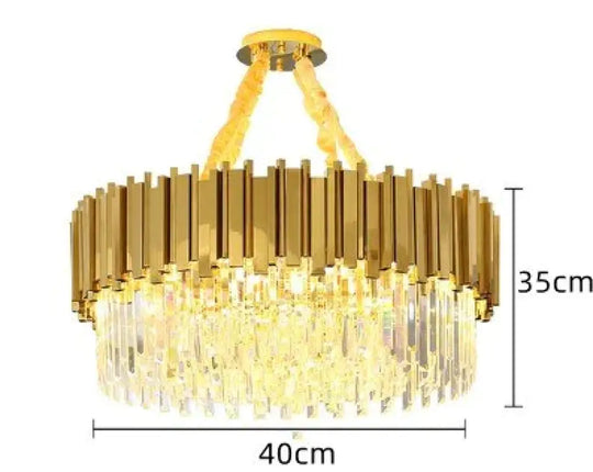 Astrid - Gold Chandelier With K9 Crystals See Pic 1 Crystal Chandelier