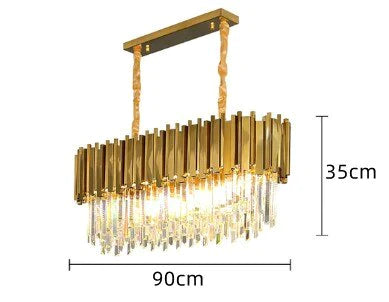 Astrid - Gold Chandelier With K9 Crystals Crystal Chandelier