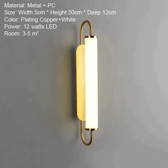 Asya - Modern Minimalist Design Led Wall Lamp 12 Watts / China Warm White (2700-3500K)