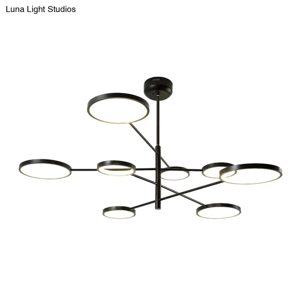 Aurora - Modernist Ring Ceiling Chandelier Metal Pendant Light Fixtures With Hanging Cord For