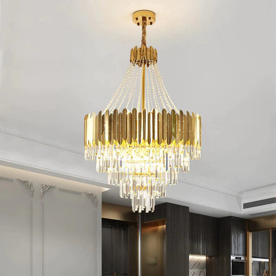 Avah - Gold Large Crystal Chandelier