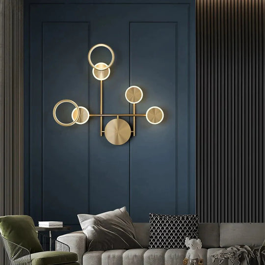 Ayten - Modern Style Golden LED Wall Lamp For Living Room Bedroom Dining Room Aisle Lighting