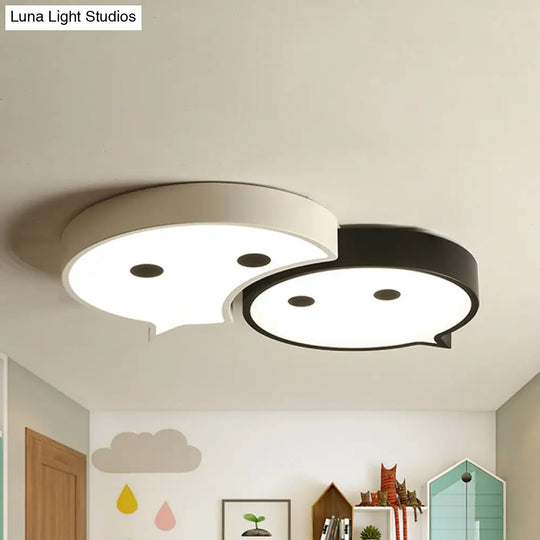 Baby Elf Led Ceiling Mount Light: Charming Metal And Acrylic Lamp For Childs Bedroom
