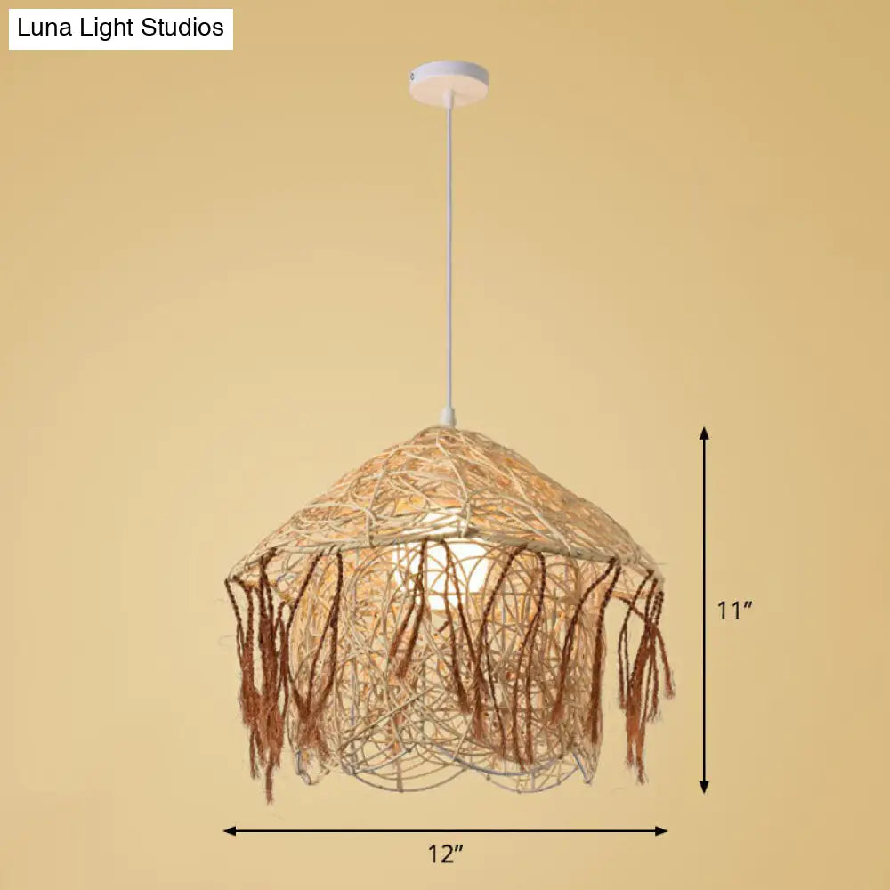 Bamboo Suspension Pendant Light: Handmade Simplicity In Wood