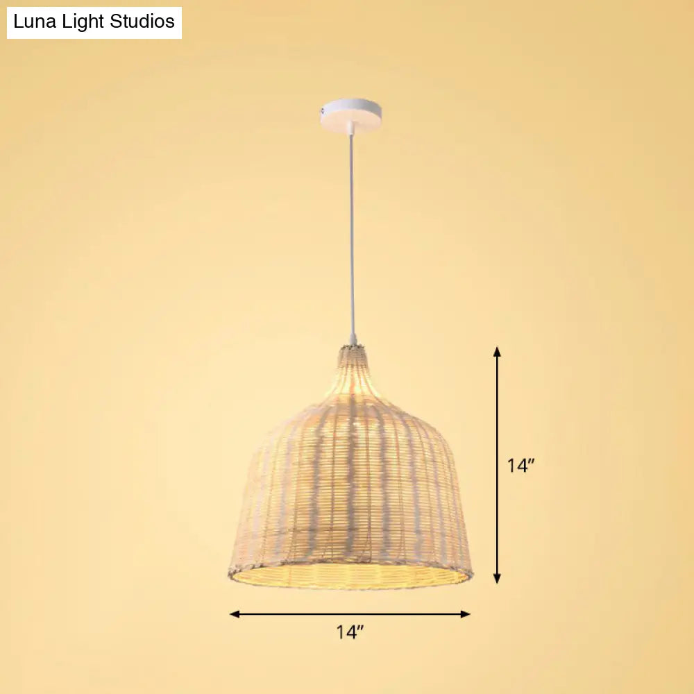 Bamboo Suspension Pendant Light: Handmade Simplicity In Wood