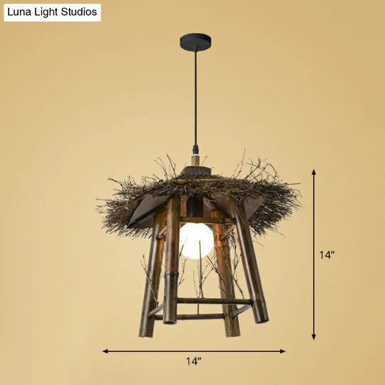 Bamboo Suspension Pendant Light: Handmade Simplicity In Wood