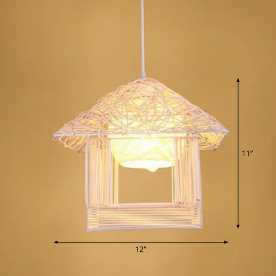 Bamboo Suspension Pendant Light: Handmade Simplicity In Wood / K