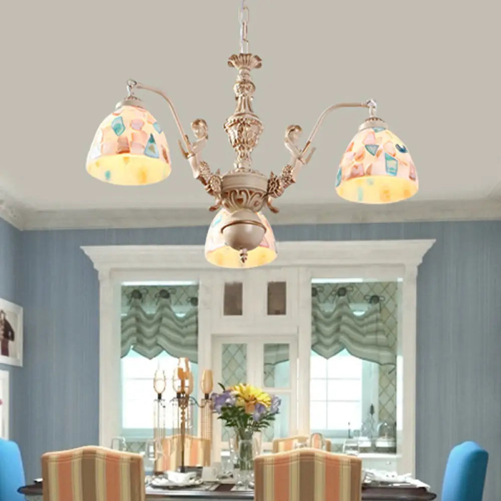 Baroque Style Shell Mosaic Chandelier with 5/9/11 White Lights ...
