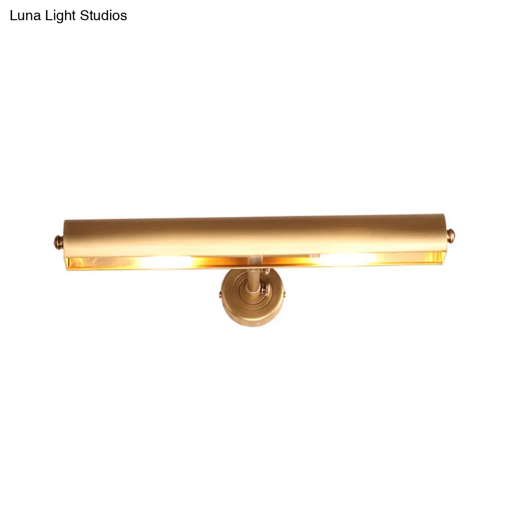 Bathroom Vanity Wall Mount Sconce In Brass With 2 Lights