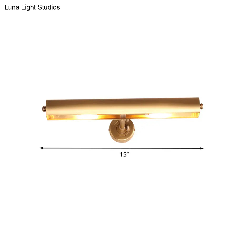 Bathroom Vanity Wall Mount Sconce In Brass With 2 Lights