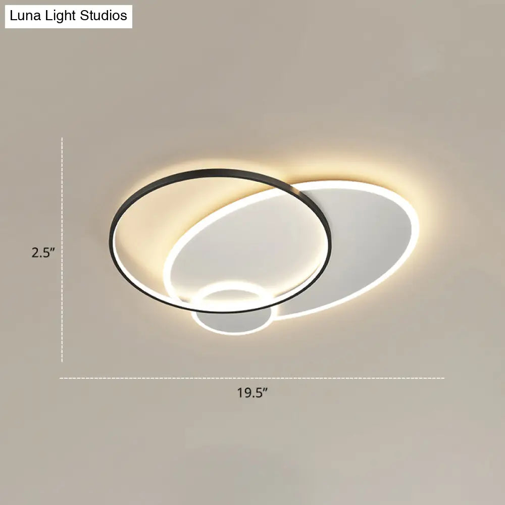 Bedroom Brilliance In A Stack: Minimalistic Led Metal Flush Mount Ceiling Ligh