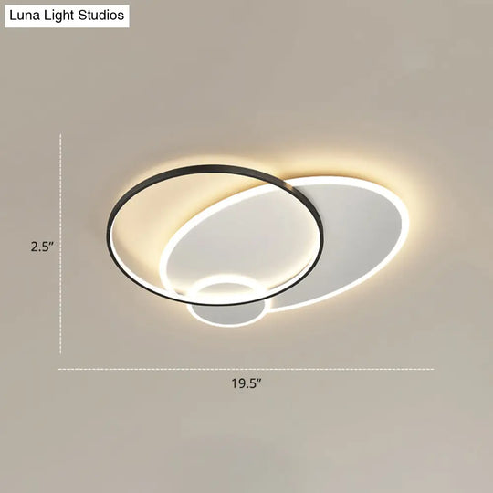 Bedroom Brilliance In A Stack: Minimalistic Led Metal Flush Mount Ceiling Ligh