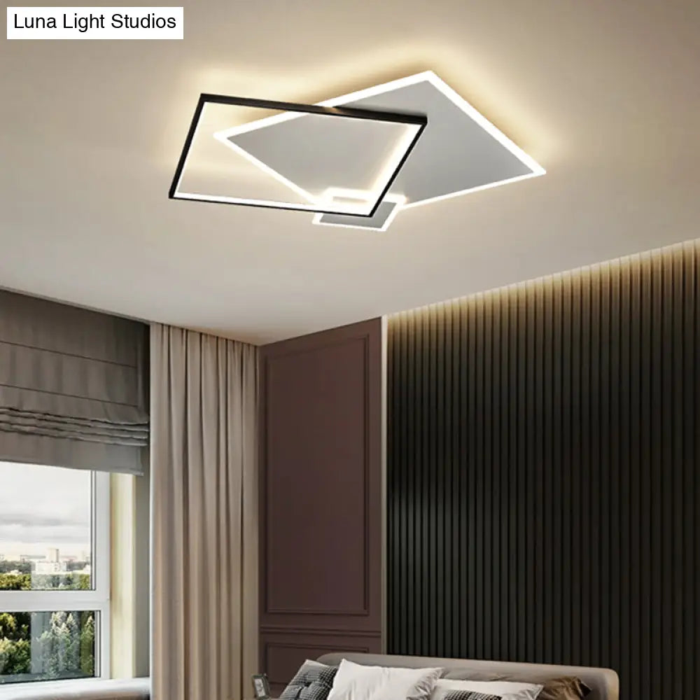 Bedroom Brilliance In A Stack: Minimalistic Led Metal Flush Mount Ceiling Ligh