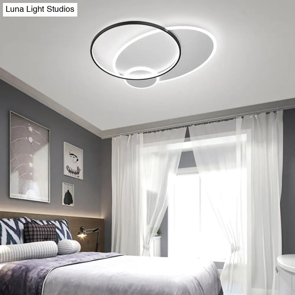 Bedroom Brilliance In A Stack: Minimalistic Led Metal Flush Mount Ceiling Ligh