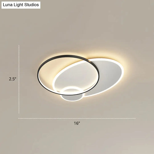 Bedroom Brilliance In A Stack: Minimalistic Led Metal Flush Mount Ceiling Ligh