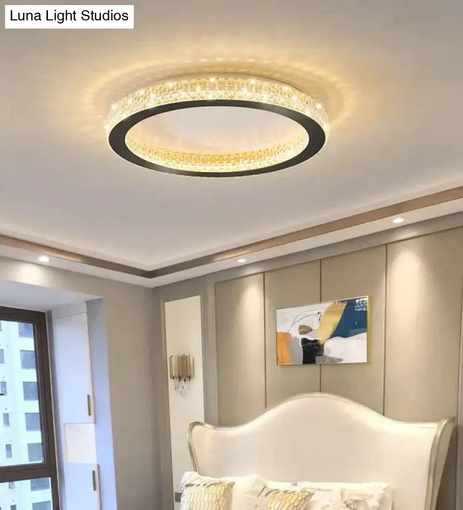 Bedroom Ceiling Lamp Modern Luxury New Artistic Personality White / Tri-Color Light 50Cm Square