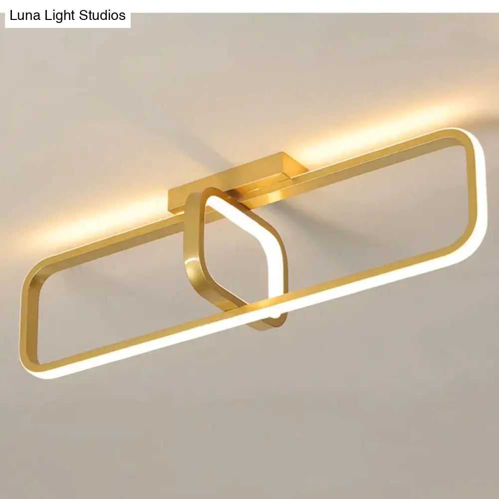 Bedroom Lamp Modern Simple Creative Warm Home Study Living Room Led Ceiling Gold / L 48Cm Light