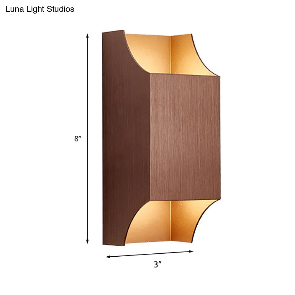 Bedroom Up And Down Led Wall Sconce - 1 Light With Geometric Metal Shade Black/Grey/White