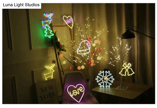 Birch Tree Lights Glow Led Christmas Simulation New Year Floor Lamps