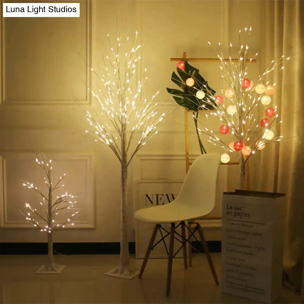 Birch Tree Lights Glow Led Christmas Simulation New Year 0.9M(60 Lamps) Floor Lamps