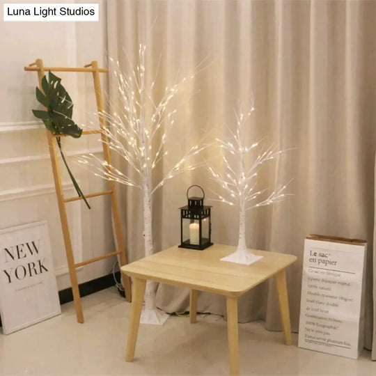 Birch Tree Lights Glow Led Christmas Simulation New Year Floor Lamps