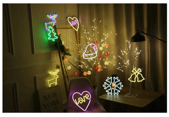 Birch Tree Lights Glow Led Christmas Simulation New Year Floor Lamps