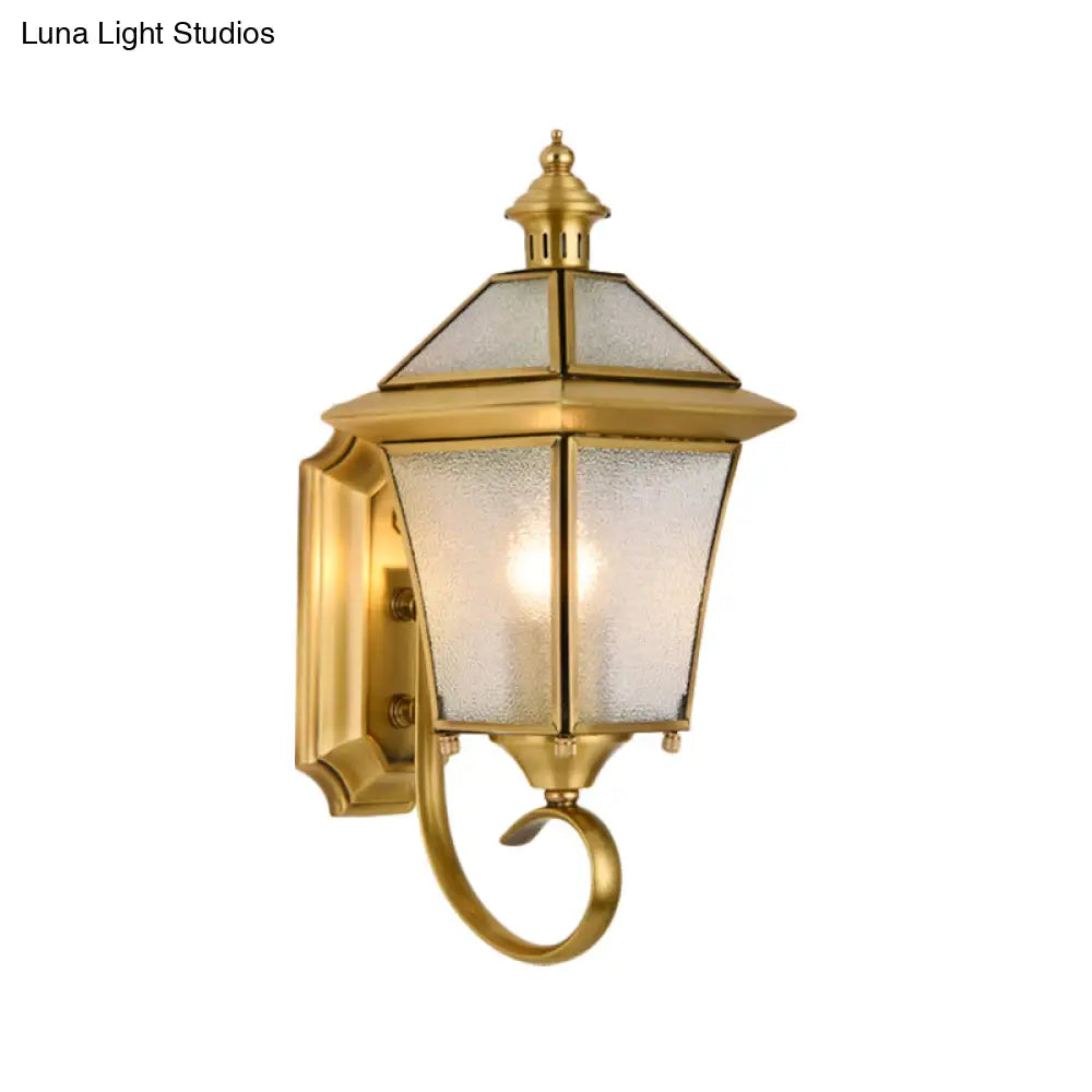 Birdcage Metal Wall Sconce - Traditional Brass Foyer Light Fixture (14/15 H 1 Bulb)