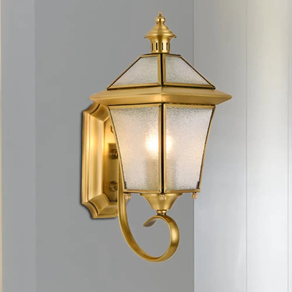 Birdcage Metal Wall Sconce - Traditional Brass Foyer Light Fixture (14/15 H 1 Bulb) / 15