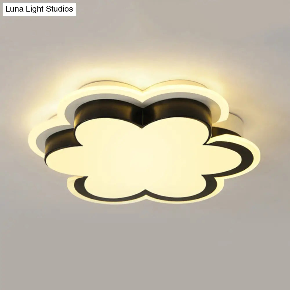 Black Blossom Acrylic Ceiling Light For Modern Corridor And Kitchen Spaces