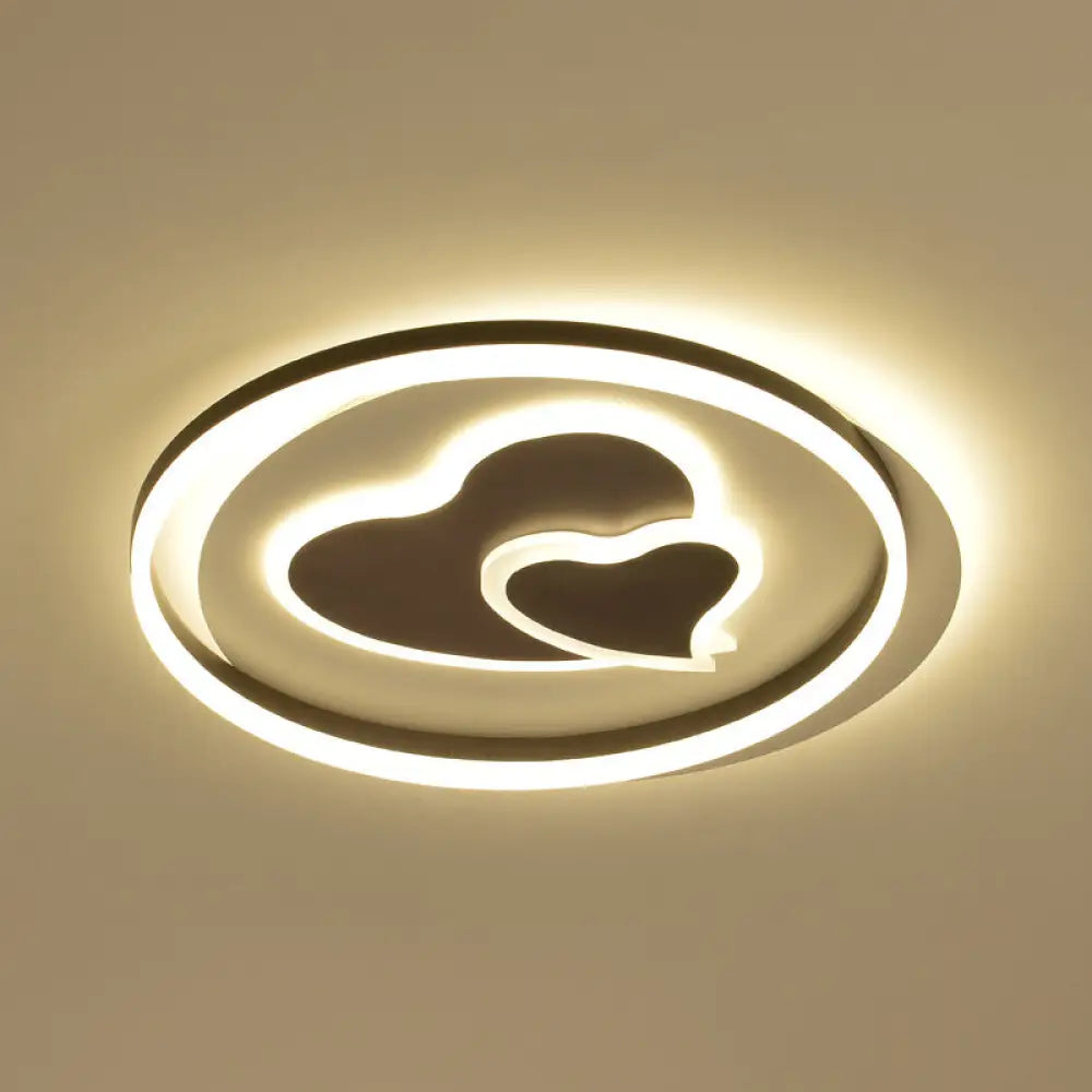 Black Ceiling Lamp: Cute 2 - Loving Heart Led Light For Bedroom – Adult & Child