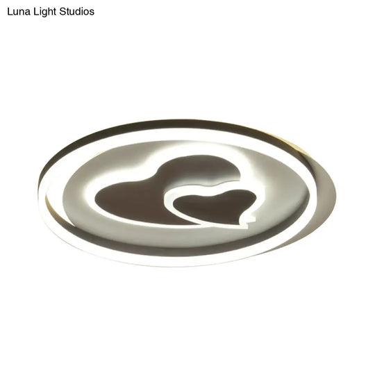 Black Ceiling Lamp: Cute 2 - Loving Heart Led Light For Bedroom – Adult & Child