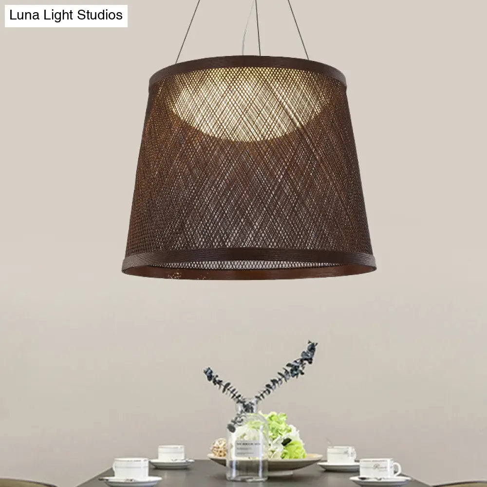 Black Drum Pendant Hanging Light For Dining Table