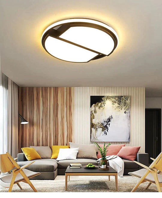 Black Frame Modern Led Ceiling Light For Living room Bedroom Dining Room Chandelier Ceiling Lamp Luminaires Home Light
