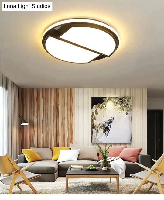 Black Frame Modern Led Ceiling Light For Living Room Bedroom Dining Room Chandelier Lamp Luminaires