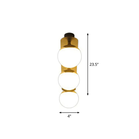 Black Glass Flushmount Ceiling Light Fixture With Sphere Design And 1 Bulb For Aisle 3 /