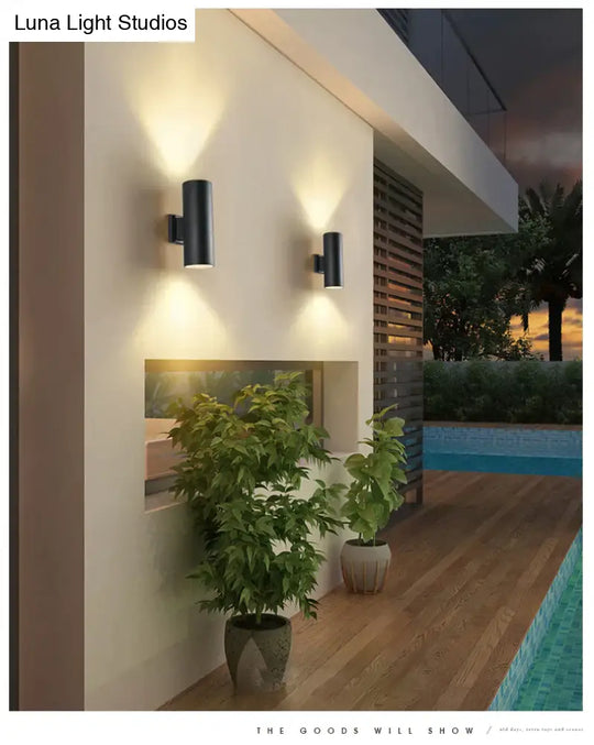 Black Gray Up Down Outdoor Wall Light 6W 10W 20W 30W 36W Porch Garden Waterproof Home Lighting