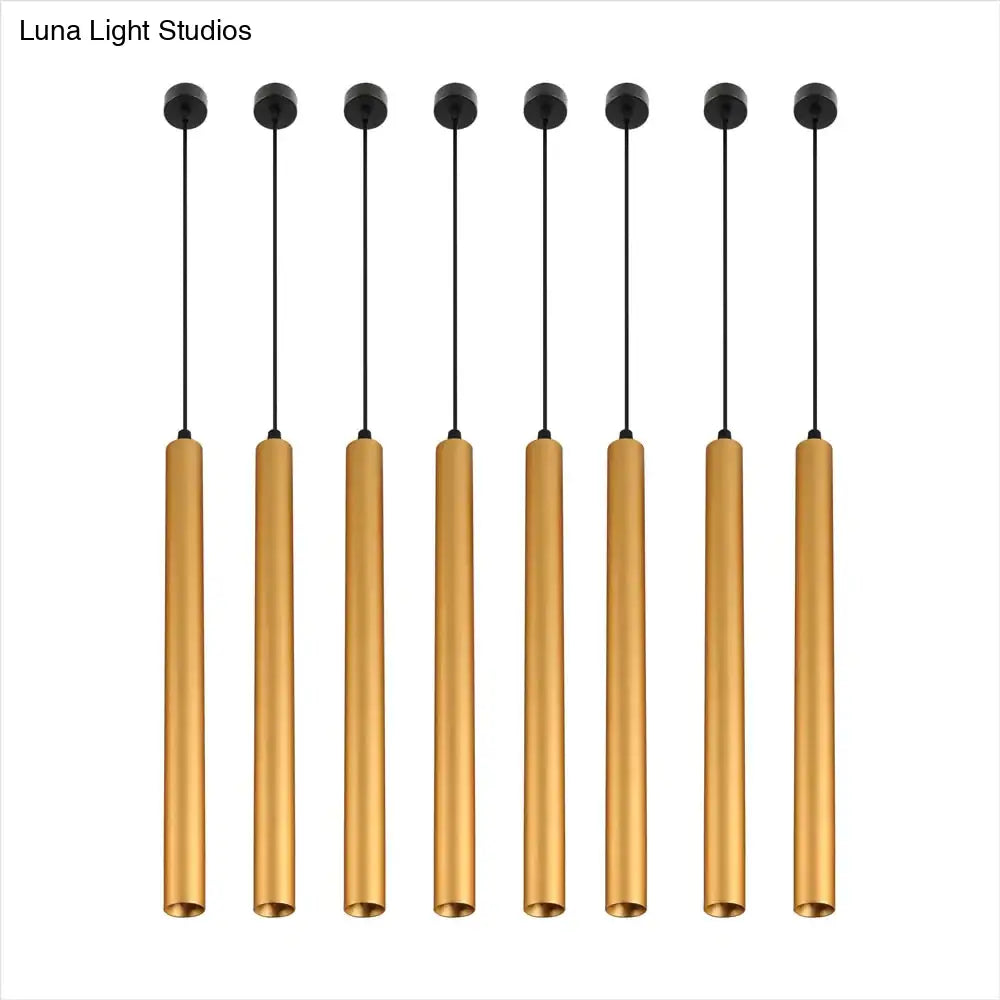 Black Industrial Pendant Lights Long Tube Hanging Lamp For Living Room Home Light Fixtures Decor