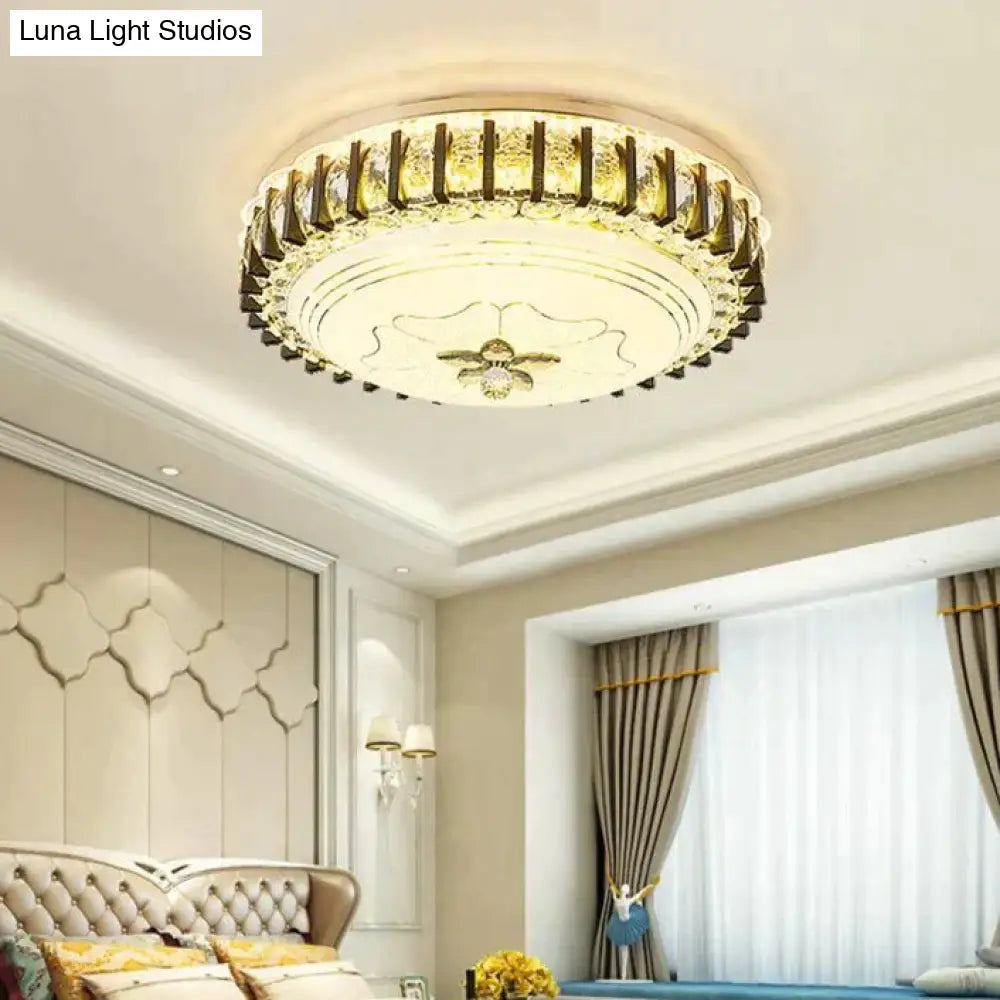 Black Luxury Crystal Bedroom Ceiling Lamp