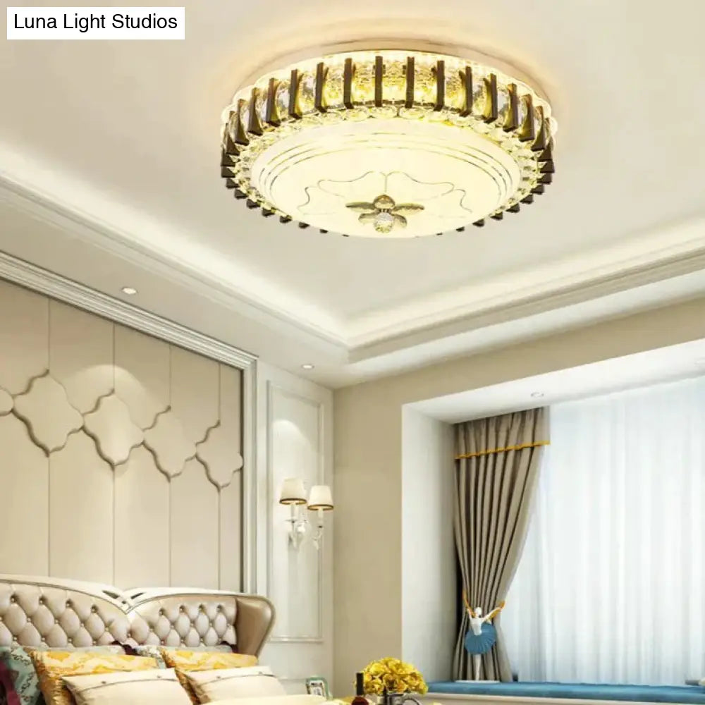 Black Luxury Crystal Bedroom Ceiling Lamp