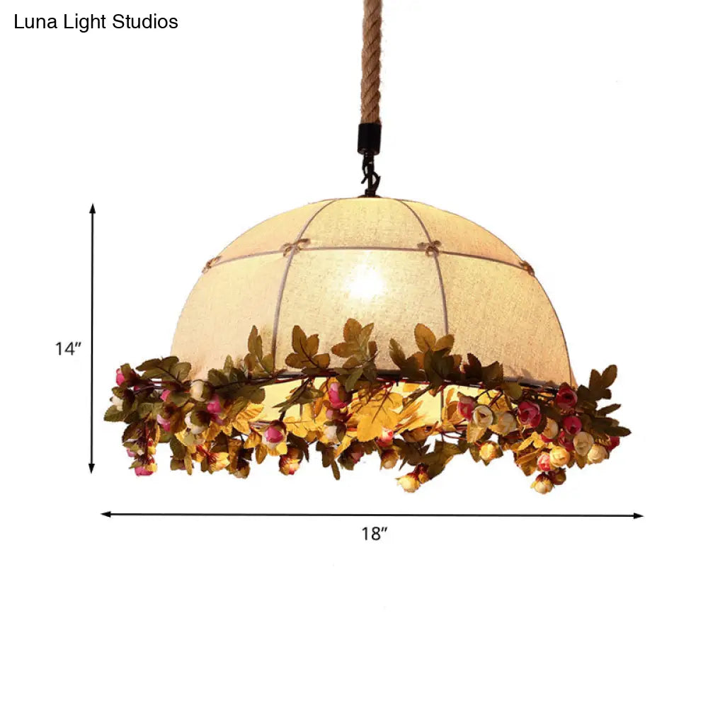 Black Metal Hanging Pendant Light Fixture - Industrial Dome Design For Restaurant Ceilings