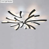 Black Modern Led Ceiling Lights Fixtures For Living Dining Room Bedroom Acrylic Lampshade Indoor