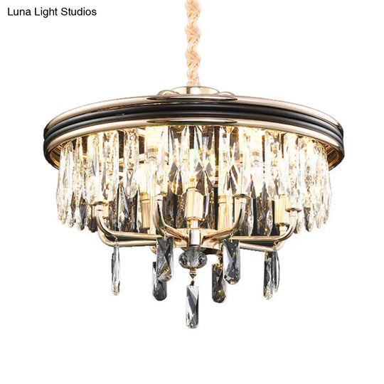 Black Crystal Pendant Chandelier With 7 Lights - Simplicity Design