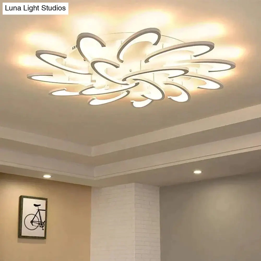 Black White Body Led Ceiling For Living Room Acrylic Lampara De Techo Modern Lamp Indoor Home