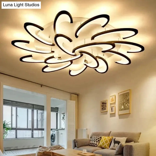 Black White Body Led Ceiling For Living Room Acrylic Lampara De Techo Modern Lamp Indoor Home