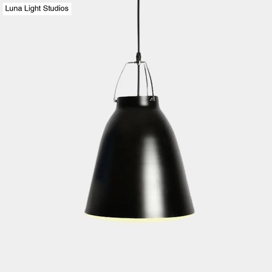 Black/White Modern Bell Pendant Light Fixture For Dining Room