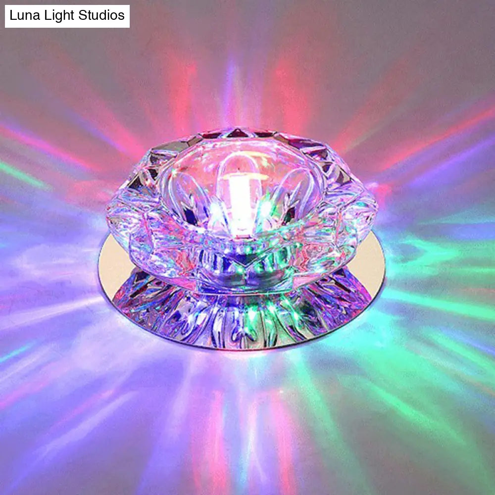 Blossom Crystal Flush Mount Led Ceiling Light For Entryway