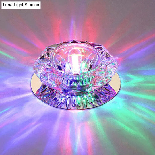 Blossom Crystal Flush Mount Led Ceiling Light For Entryway