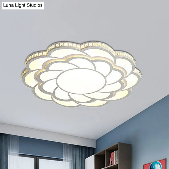 Blossom Large Flush Mount Led Crystal Accent Lamp - 31.5/39 Wide Warm/White Light