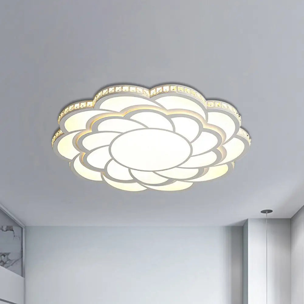 Blossom Large Flush Mount Led Crystal Accent Lamp - 31.5’/39’ Wide Warm/White Light White / 31.5’