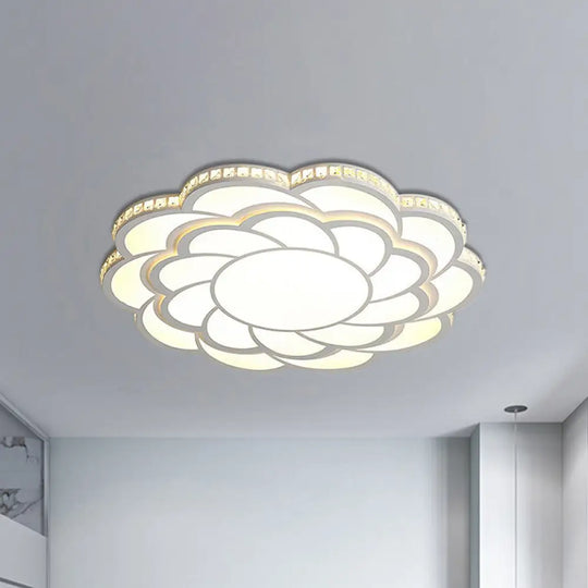 Blossom Large Flush Mount Led Crystal Accent Lamp - 31.5’/39’ Wide Warm/White Light White / 31.5’